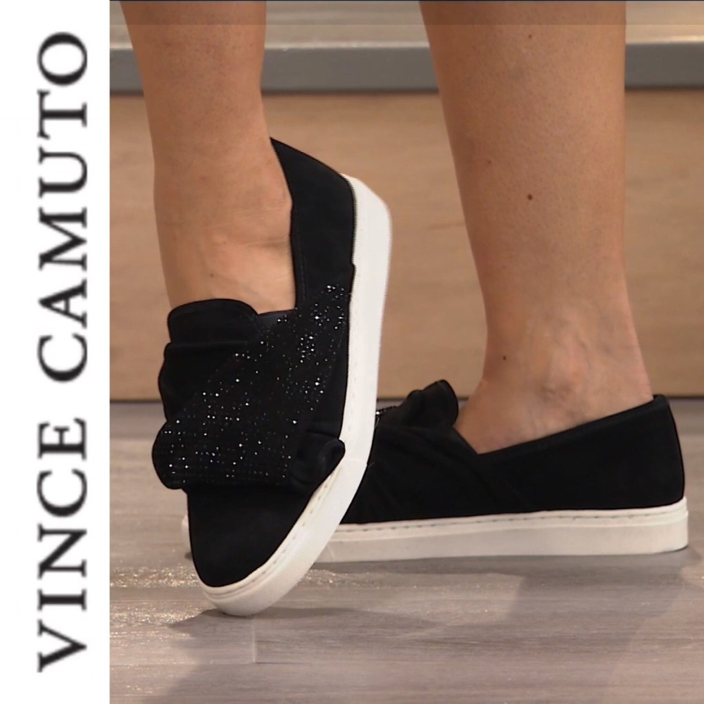 Vince Camuto Barita Suede Slip On Studded Sneaker